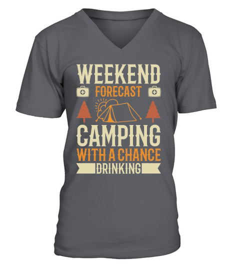 Weekend Foregast Camping V-Neck T-shirt