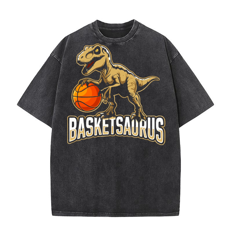 Basketball Saurus 1 Washed T-Shirt