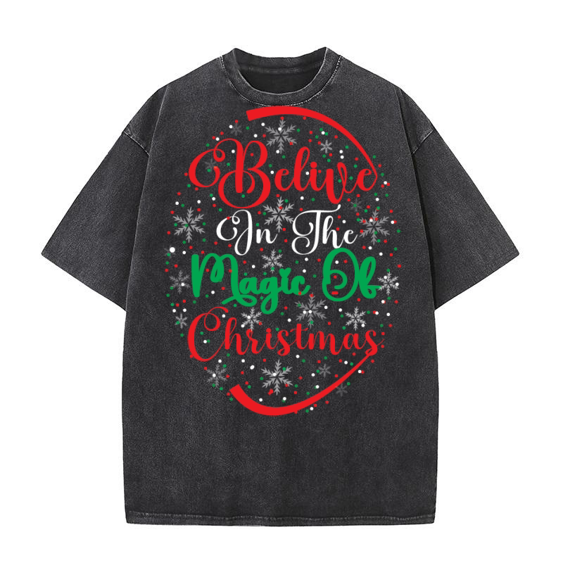 Belive in the magic of christmas Washed T-Shirt