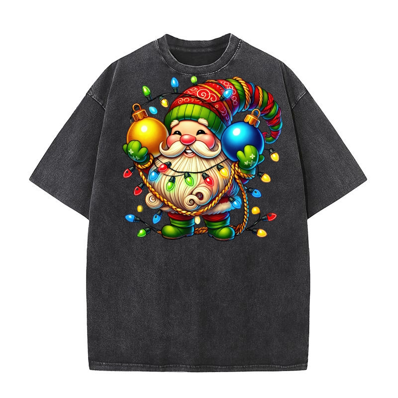 Christmas Gnome Digital Download Washed T-Shirt