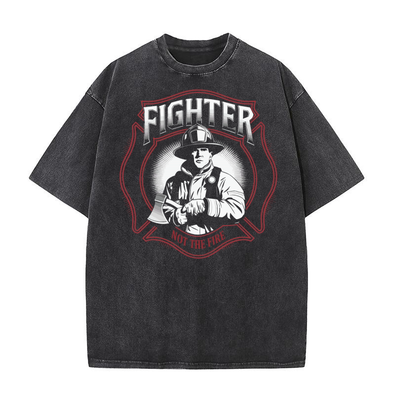 Fighter not the fire Washed T-Shirt