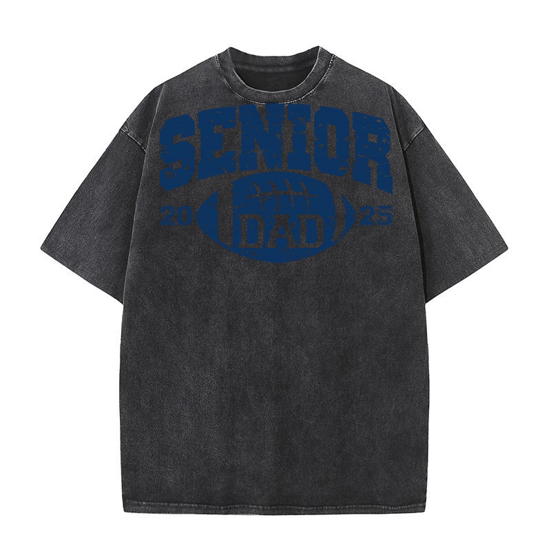Football Senior Dad 2025 Washed T-Shirt