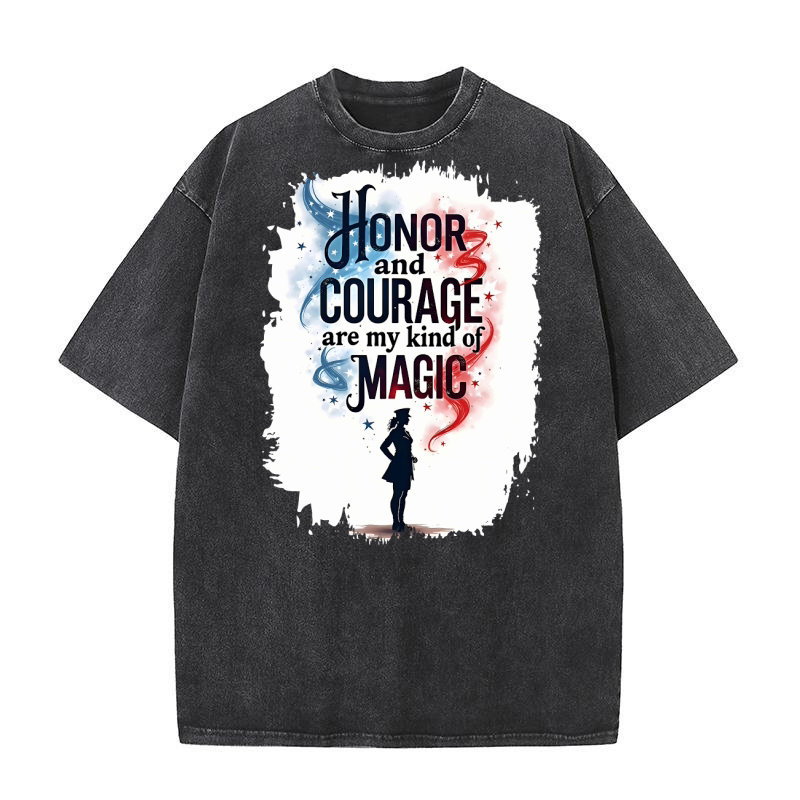 Honor and courage are my kind of magic 11 Washed T-Shirt