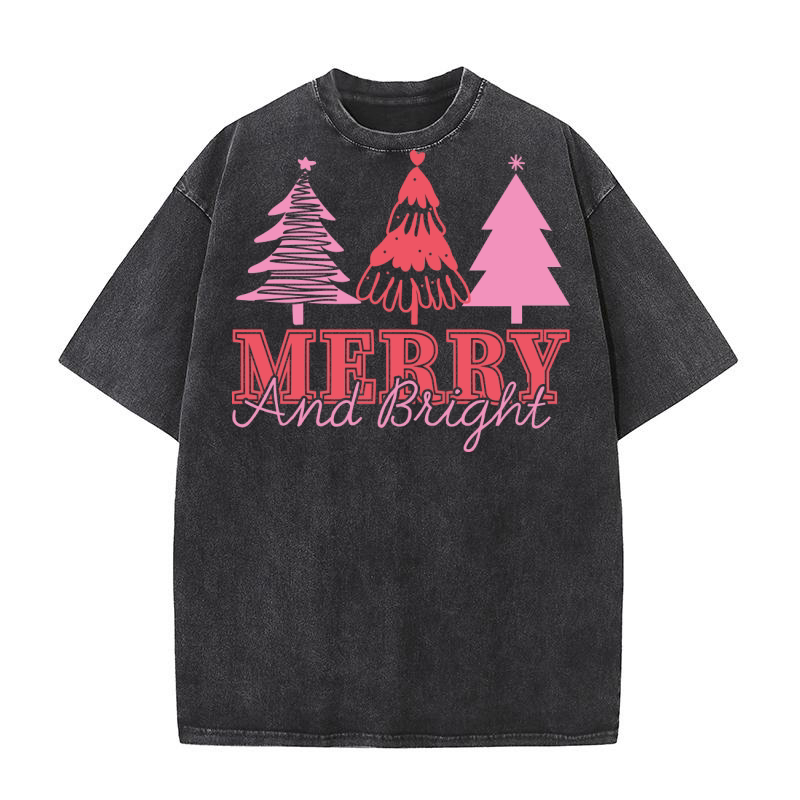 Merry And Bright 7 Washed T-Shirt