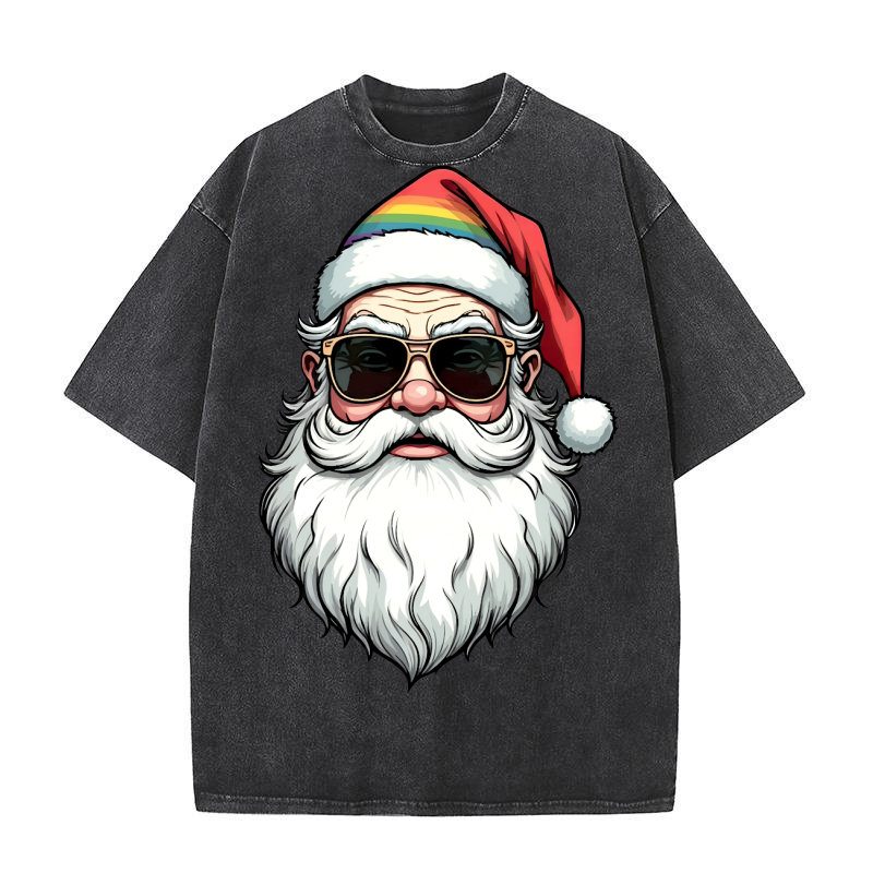 Not to day santa Christmas 7 Washed T-Shirt