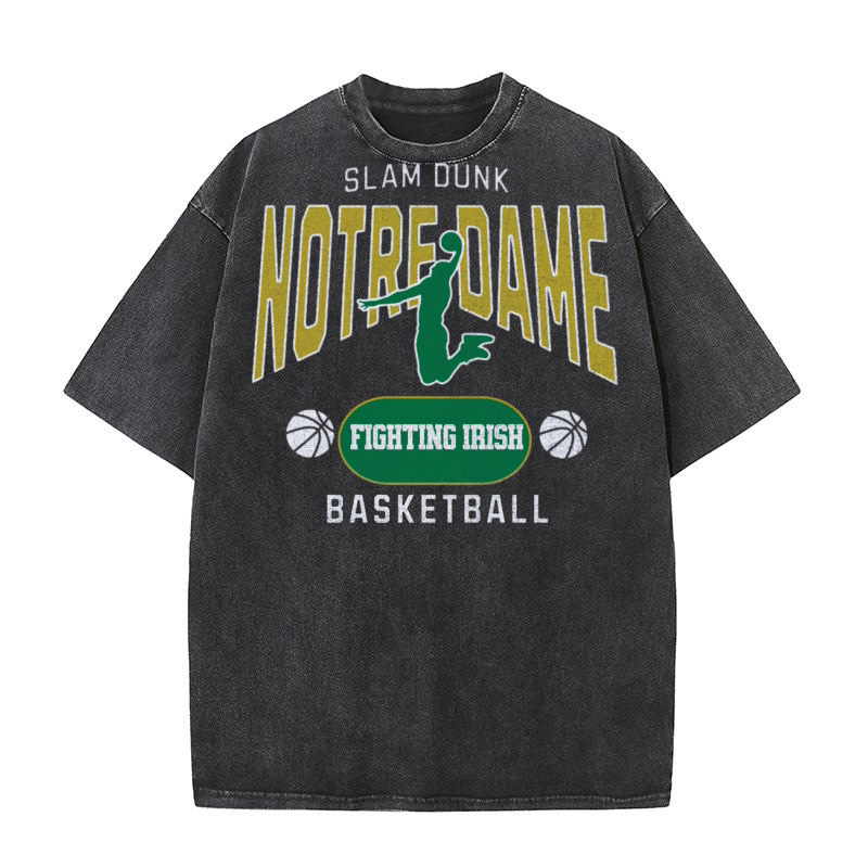 Notre Dame slam dunk basketball Washed T-Shirt