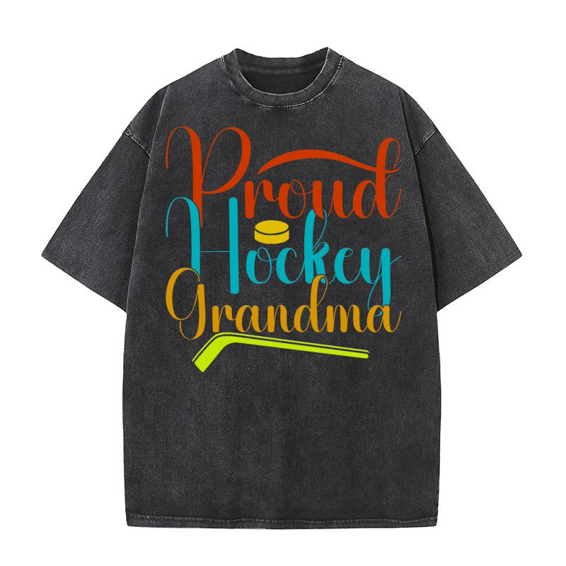Proud Hockey Grandma Washed T-Shirt