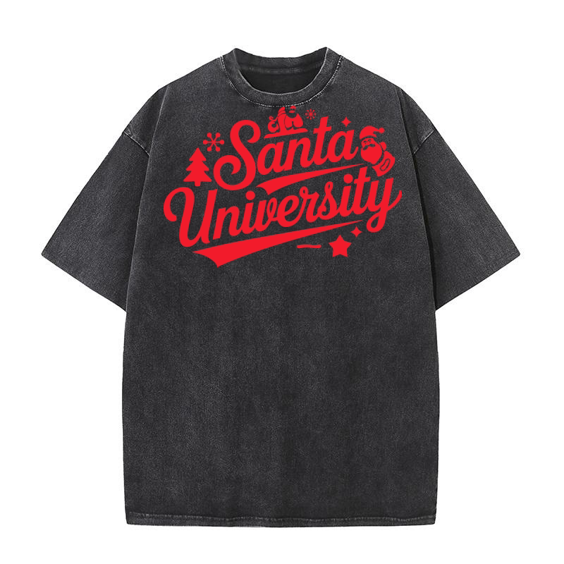 Santa university 8 Washed T-Shirt