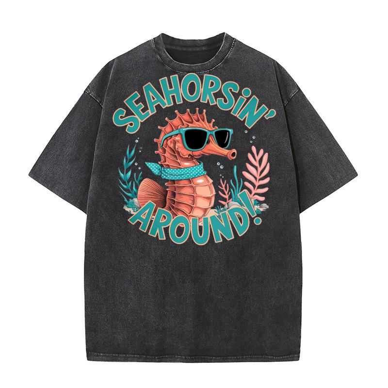 Seahorsin Washed T-Shirt