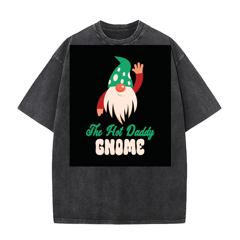The Hot Daddy Gnome Christmas 2 Washed T-Shirt