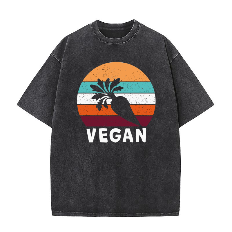 Vegan Veganism Washed T-Shirt