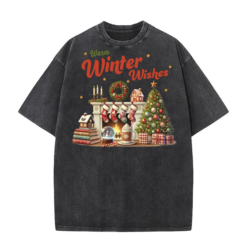 Warm Winter Wishes Washed T-Shirt