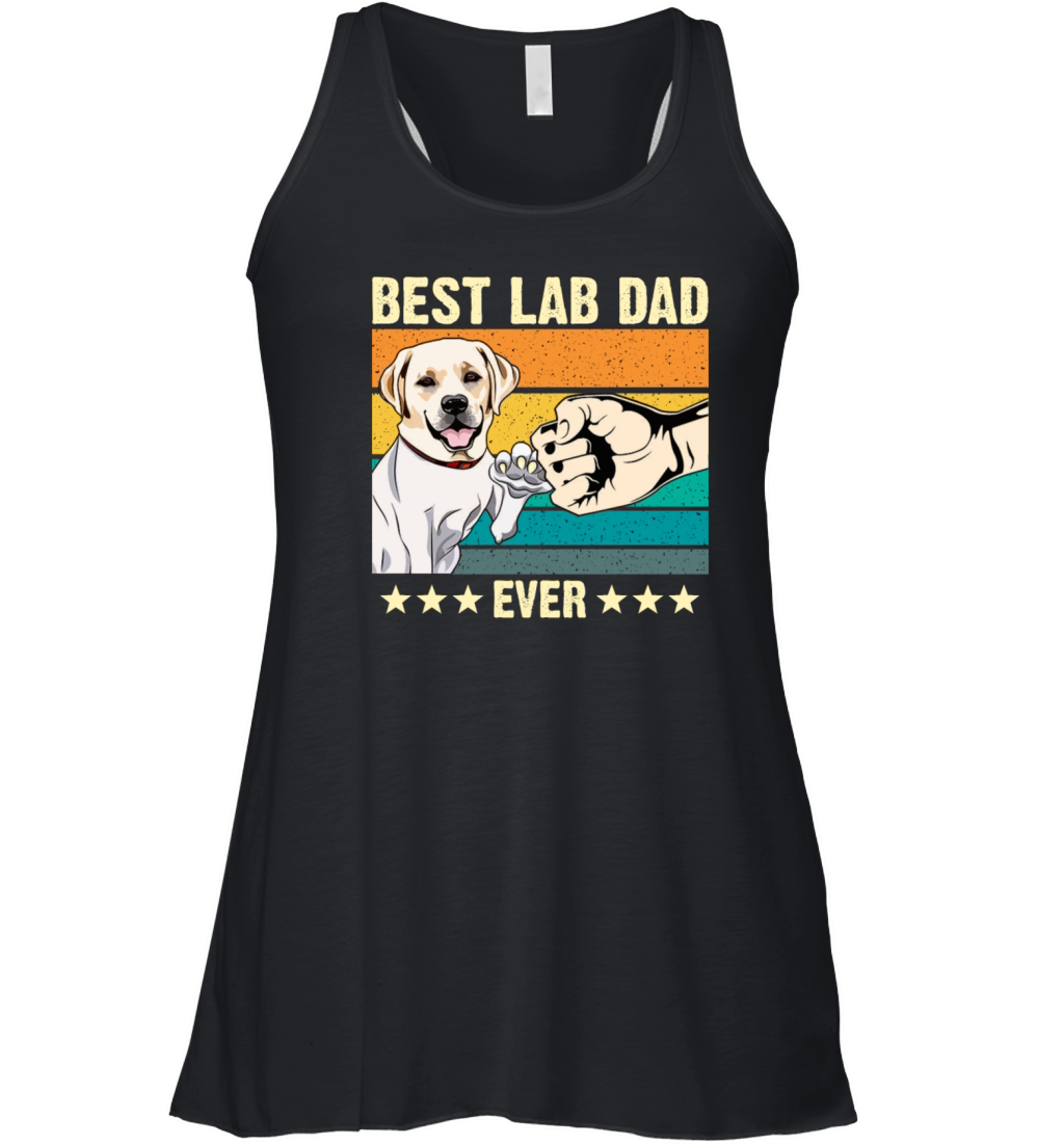 Best labrador Dad Ever lab Retro Vintage Gift Women's Flowy Tank Top