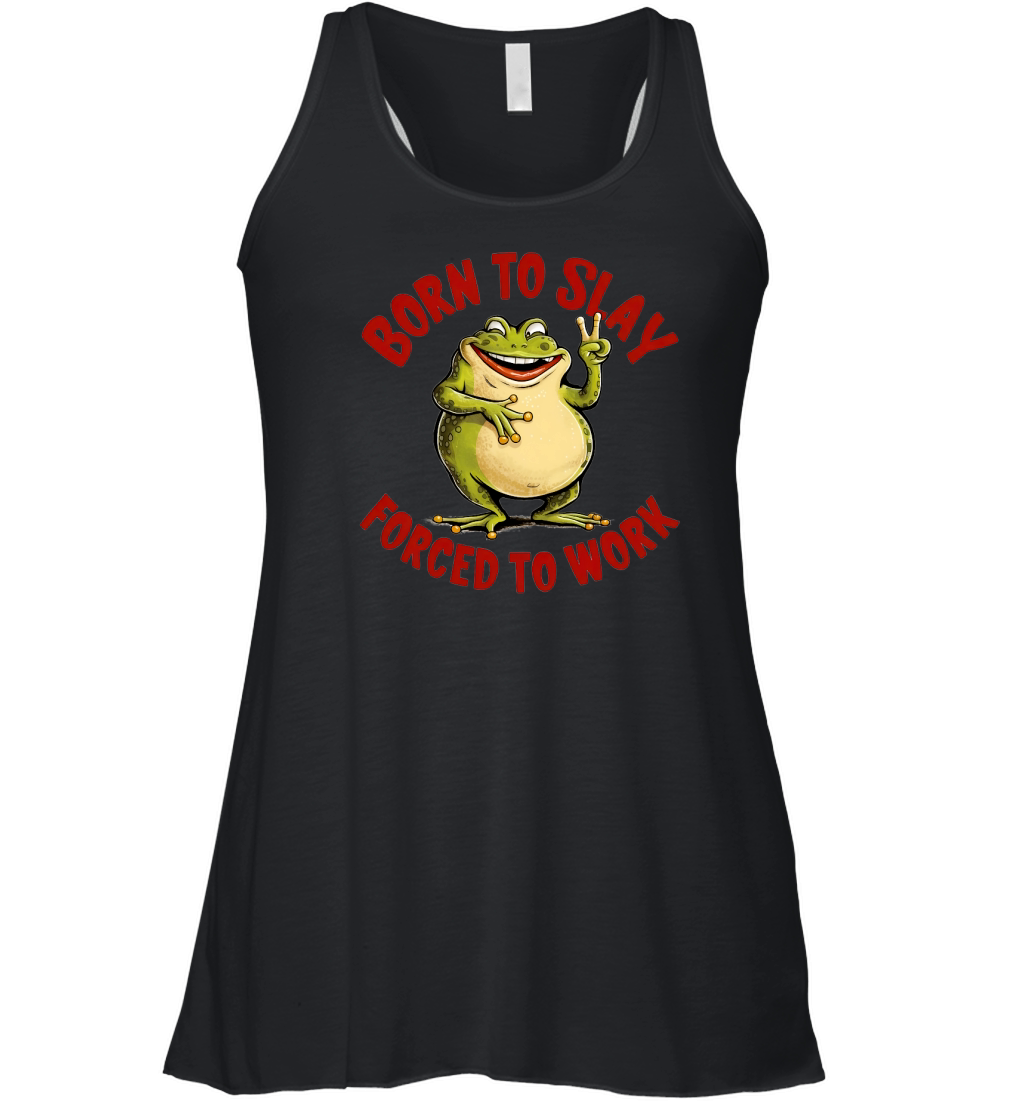 Born To Slay Forced To Work 02 Women's Flowy Tank Top