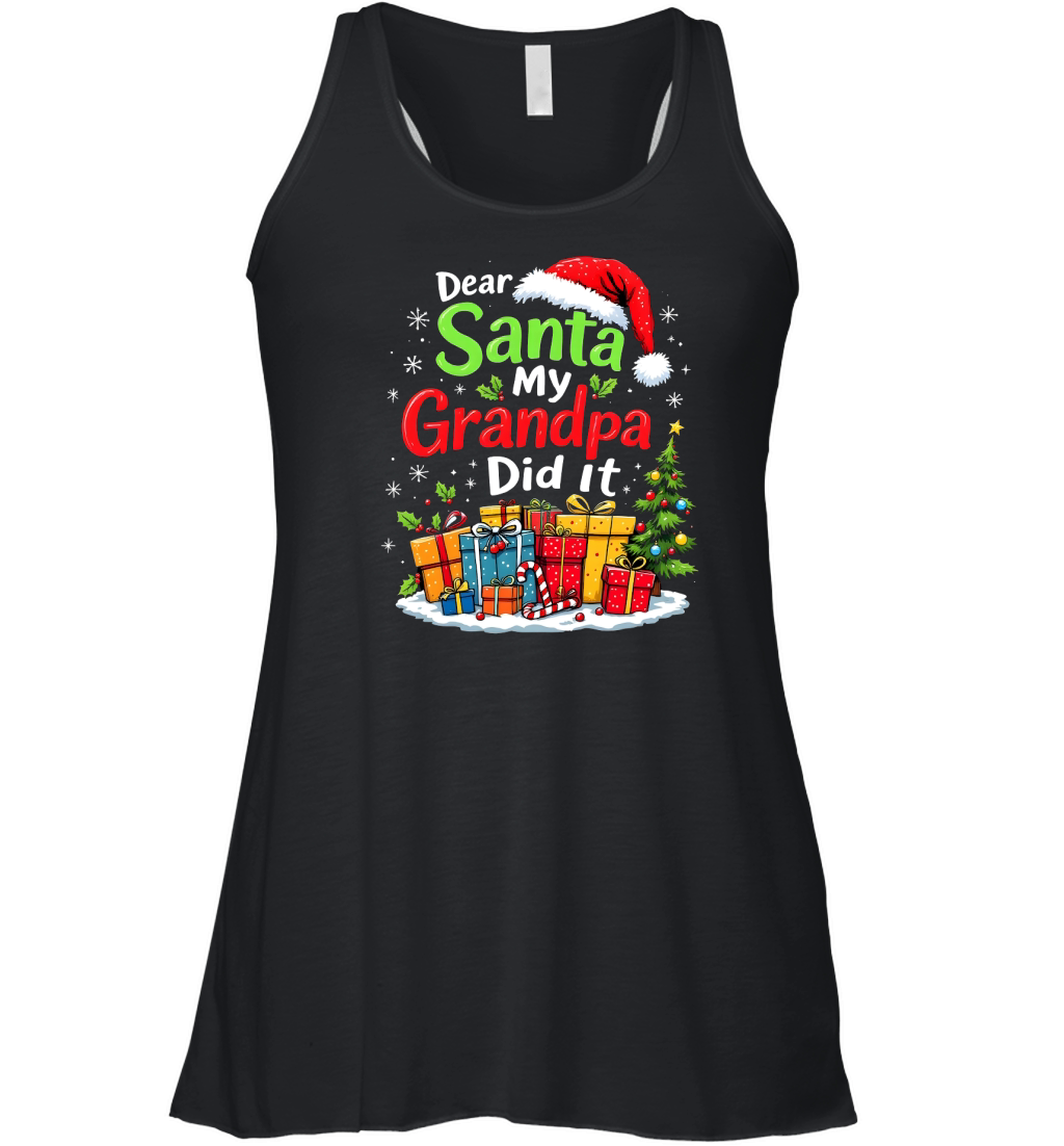 Dear santa my grandpa did it 2 Women's Flowy Tank Top