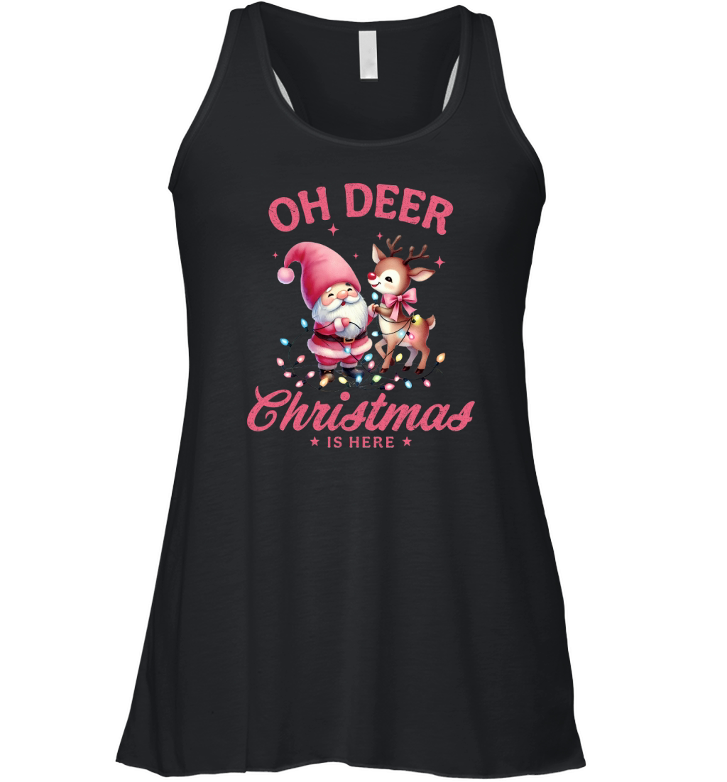 Oh deer Christmas is here Women's Flowy Tank Top
