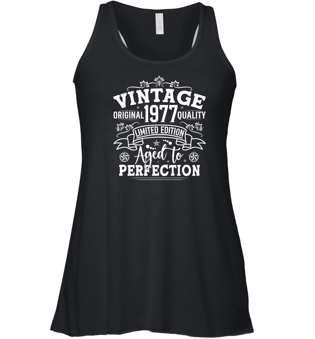 Vintage Birthday TShirt Design Bundle 1977 Women's Flowy Tank Top