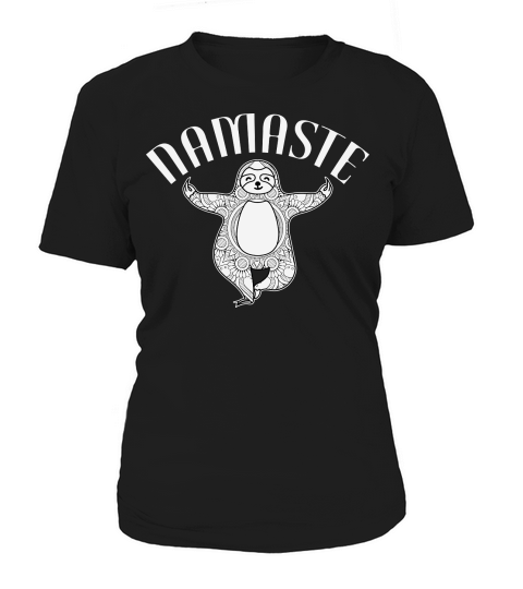 A220315 15 Namaste Sloth Yoga Easy Pose Svg Women's T-Shirt