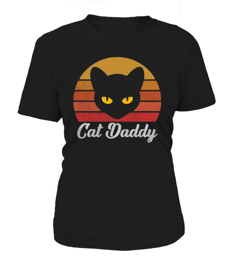 Cat Daddy Vintage Eighties Style Cat Retro Distressed Women's T-Shirt