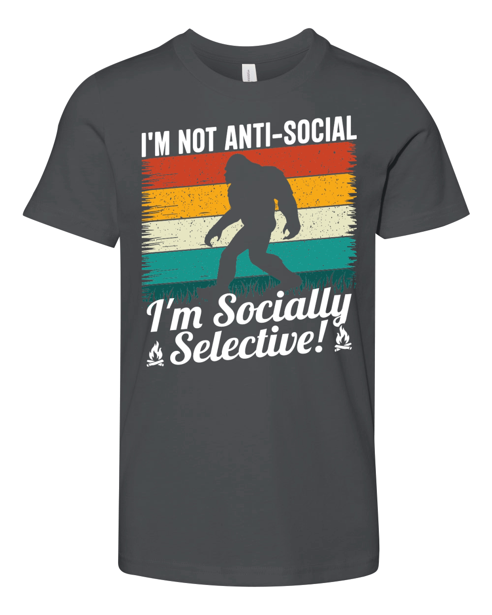 Im not anti social Im socially selective! Youth Unisex Jersey Tee