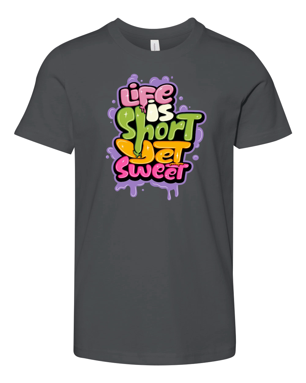 Life is short yet sweet Youth Unisex Jersey Tee