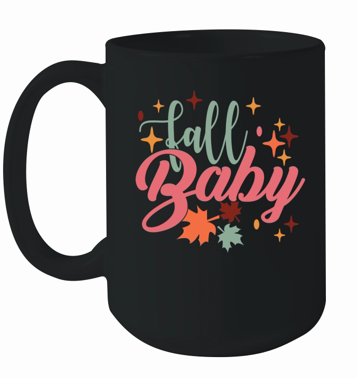 Fall baby Vintage Groovy 4 Ceramic Mug