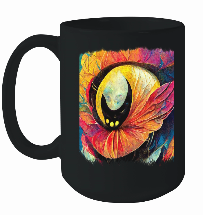 Vintage Alien Flower Art Ceramic Mug