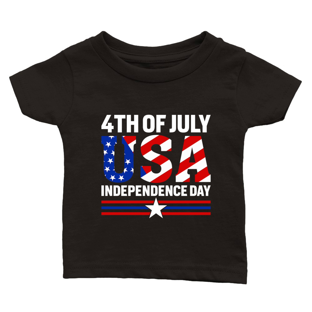 4th of July USA Independence Day 02 Classic Baby Crewneck T-shirt
