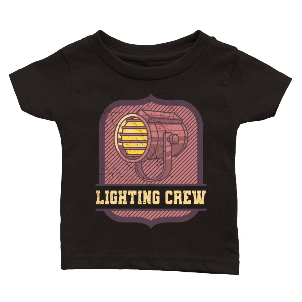 Lighting Crew Retro Light Tech Stage Crew Gifts Classic Baby Crewneck T-shirt