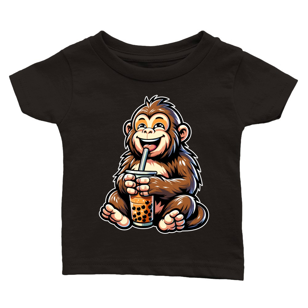 monkey BOBA TEA 4 Classic Baby Crewneck T-shirt