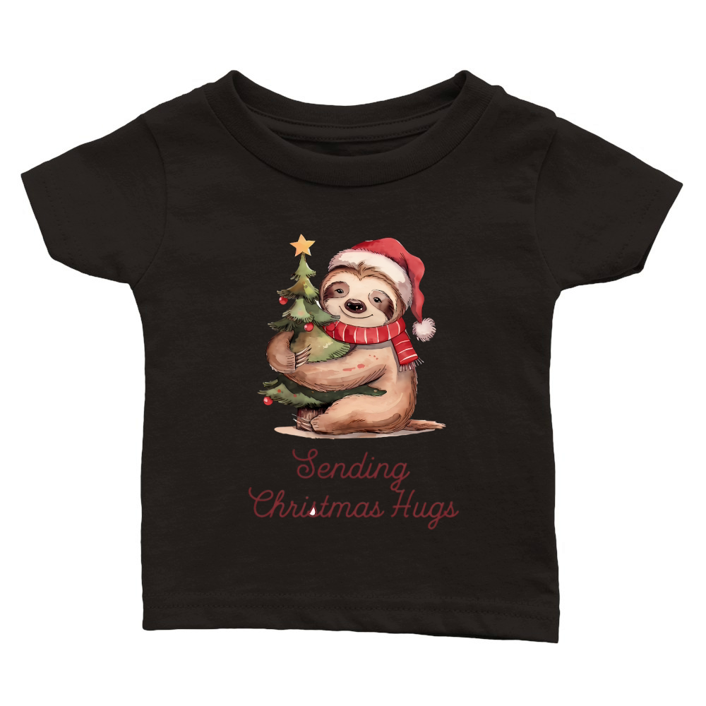Sending Christmas Hugs Vintage Christmas Classic Baby Crewneck T-shirt
