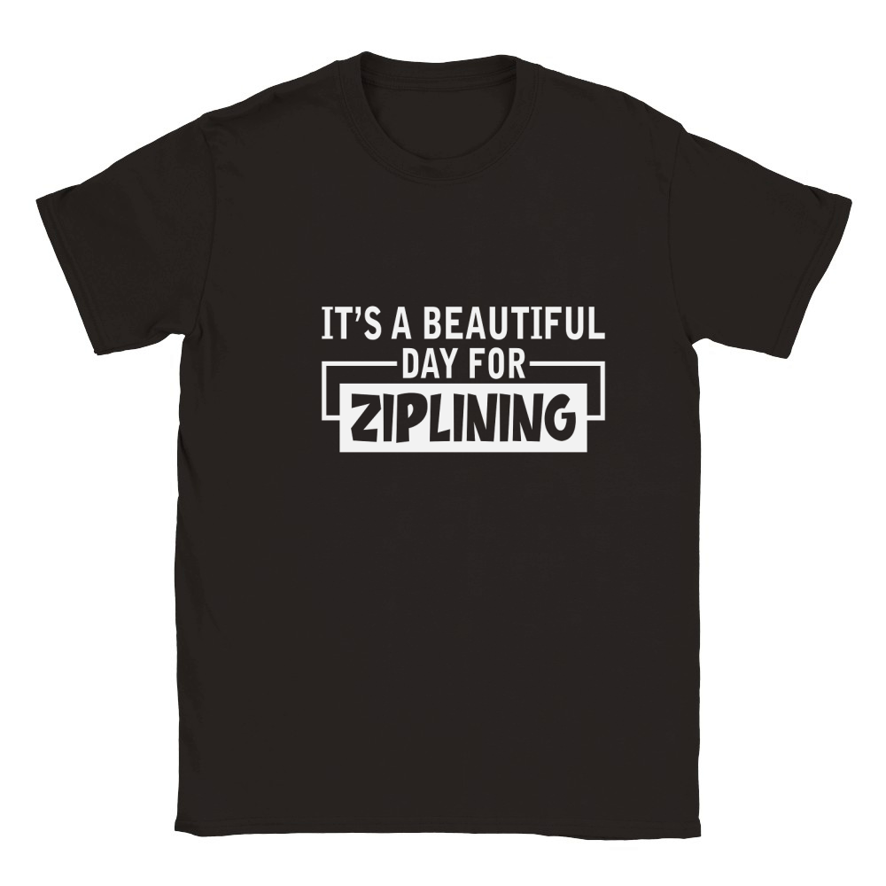 Its a Beautiful Day for Ziplining Classic Kids Crewneck T-shirt