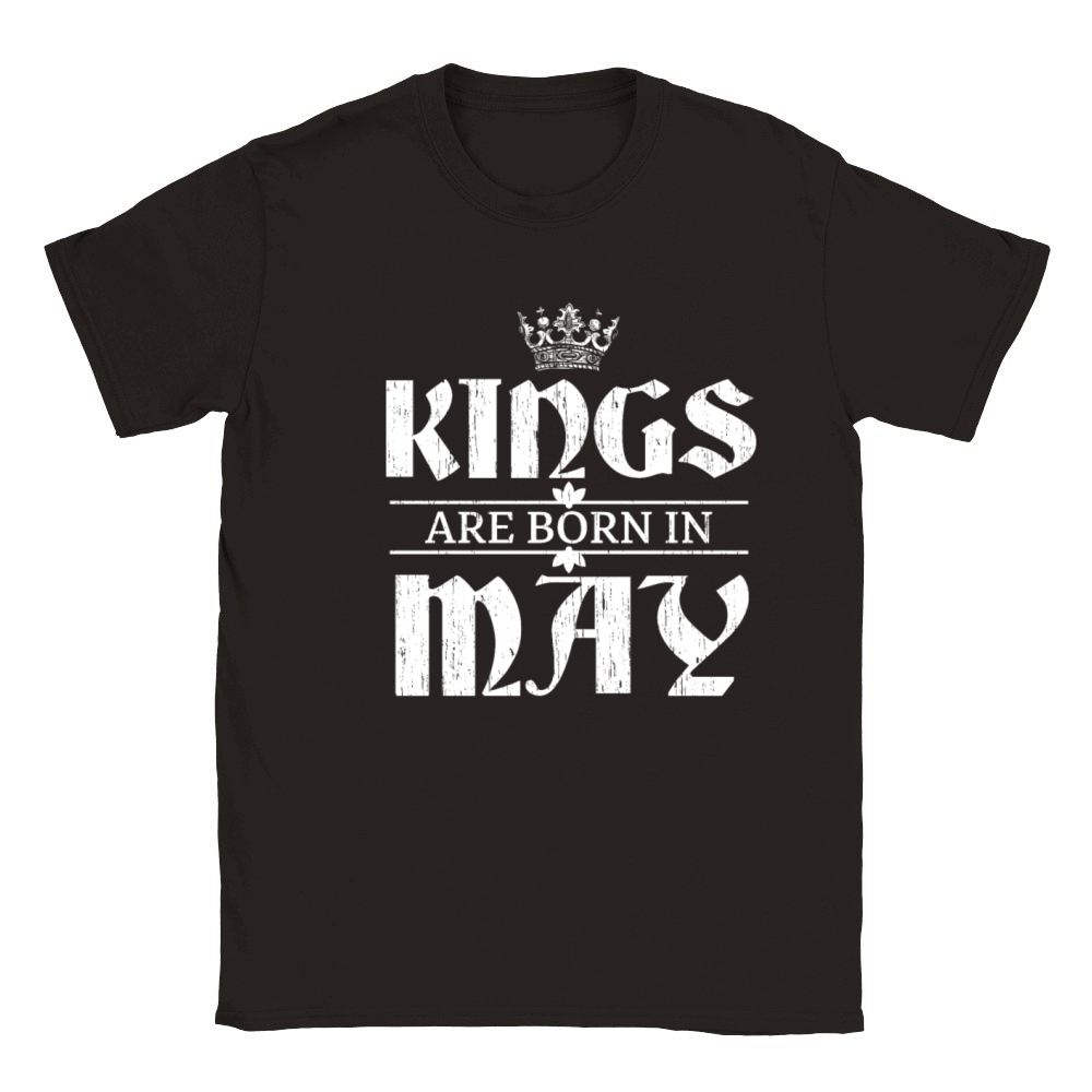 Kings Are Born In May Birthday Classic Kids Crewneck T-shirt