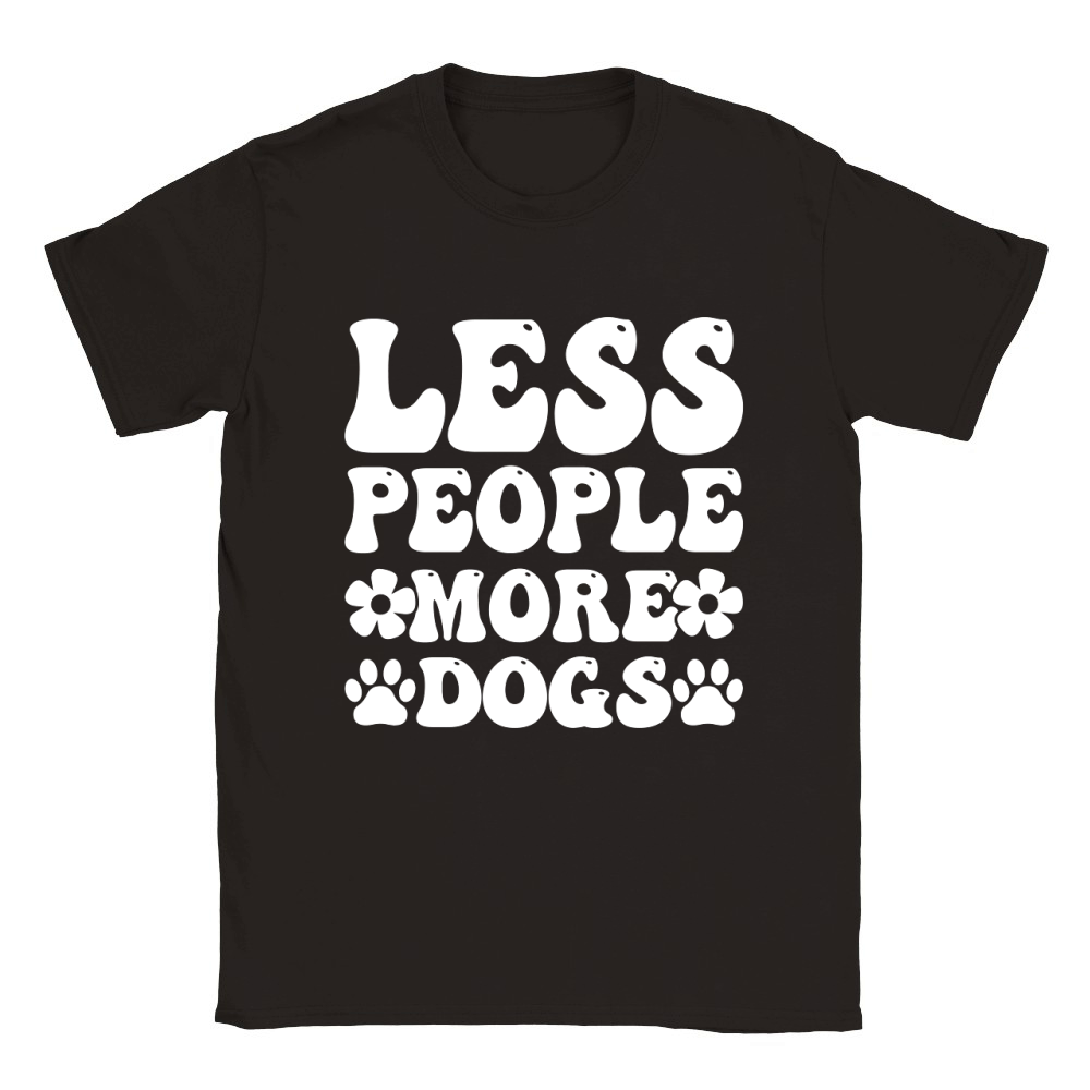 Less People More Dogs Classic Kids Crewneck T-shirt