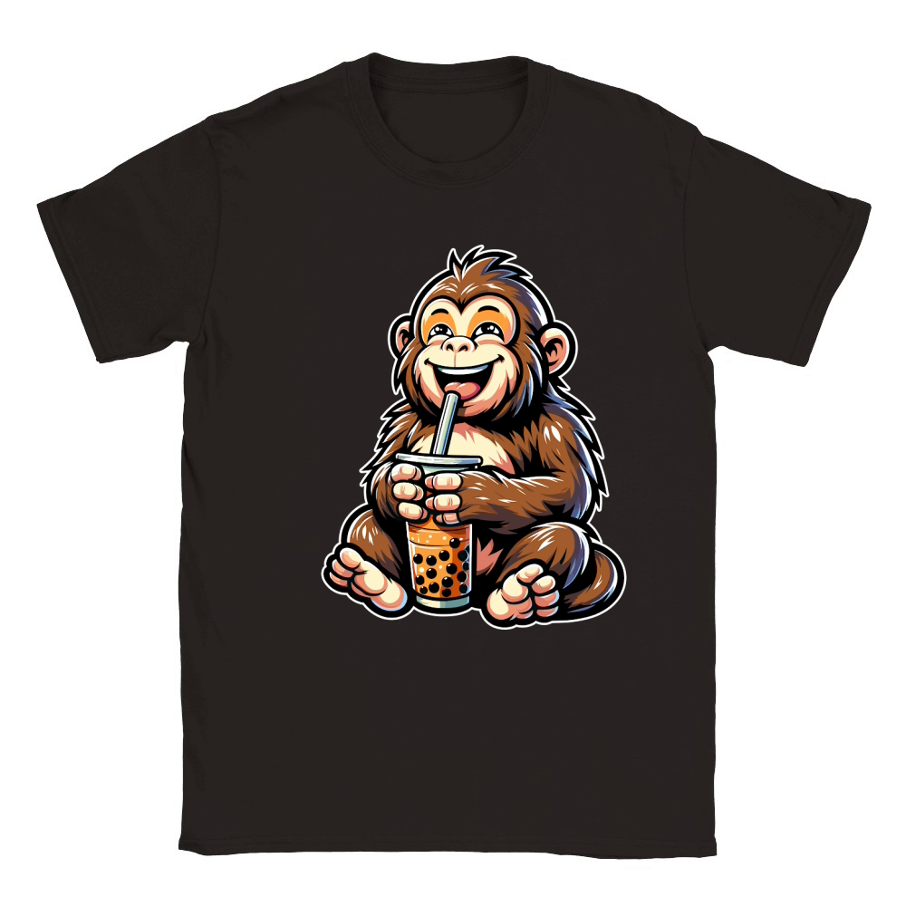 monkey BOBA TEA 4 Classic Kids Crewneck T-shirt