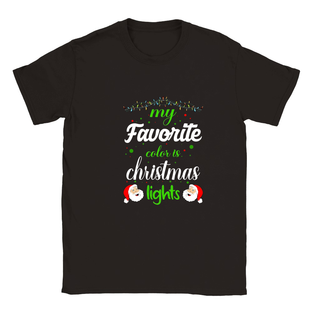 My Favorite Color is Christmas Lights Classic Kids Crewneck T-shirt