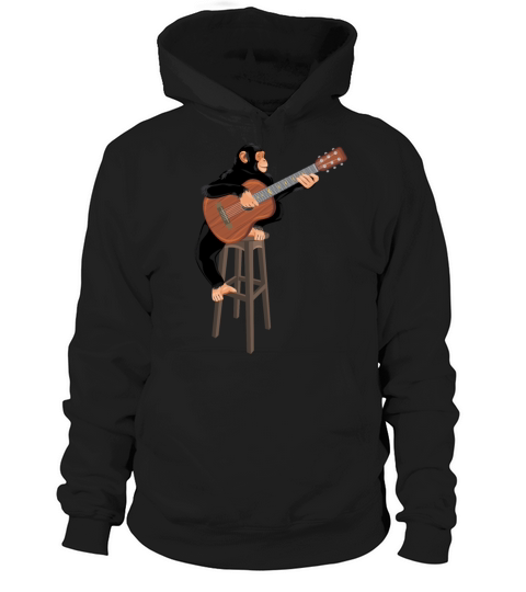 Monkey with guitar Hoodie Unisex