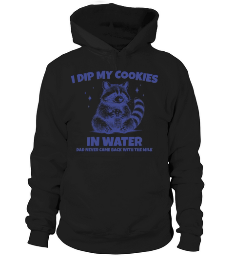 Raccoon Dip Cookie in Water L vBlue Hoodie Unisex