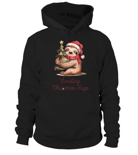 Sending Christmas Hugs Vintage Christmas Hoodie Unisex