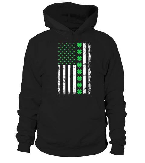 Vintage American Flag St. Patricks Day 2 Hoodie Unisex