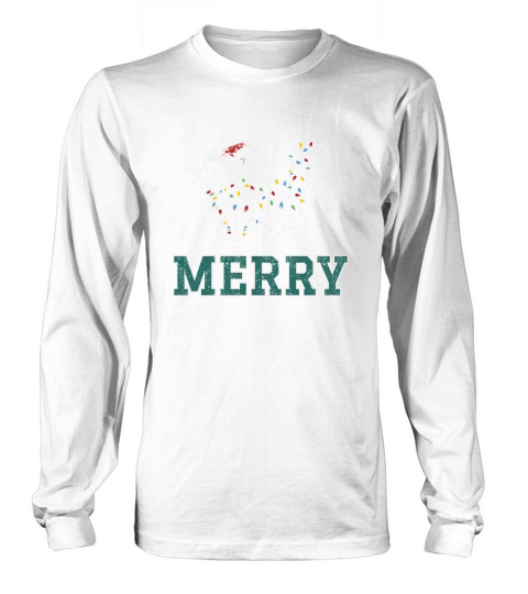 MERRY CAT WRAPPED BY CHRISTMAS LIGHTS D Color 3 Long sleeved Unisex