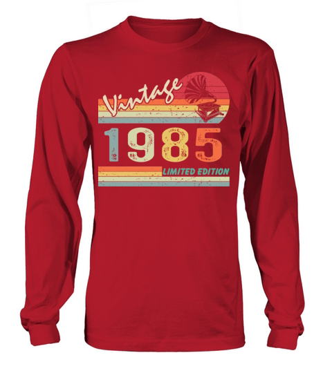 Vintage Gramophone 37th birthday 1985 37 years old Long sleeved Unisex