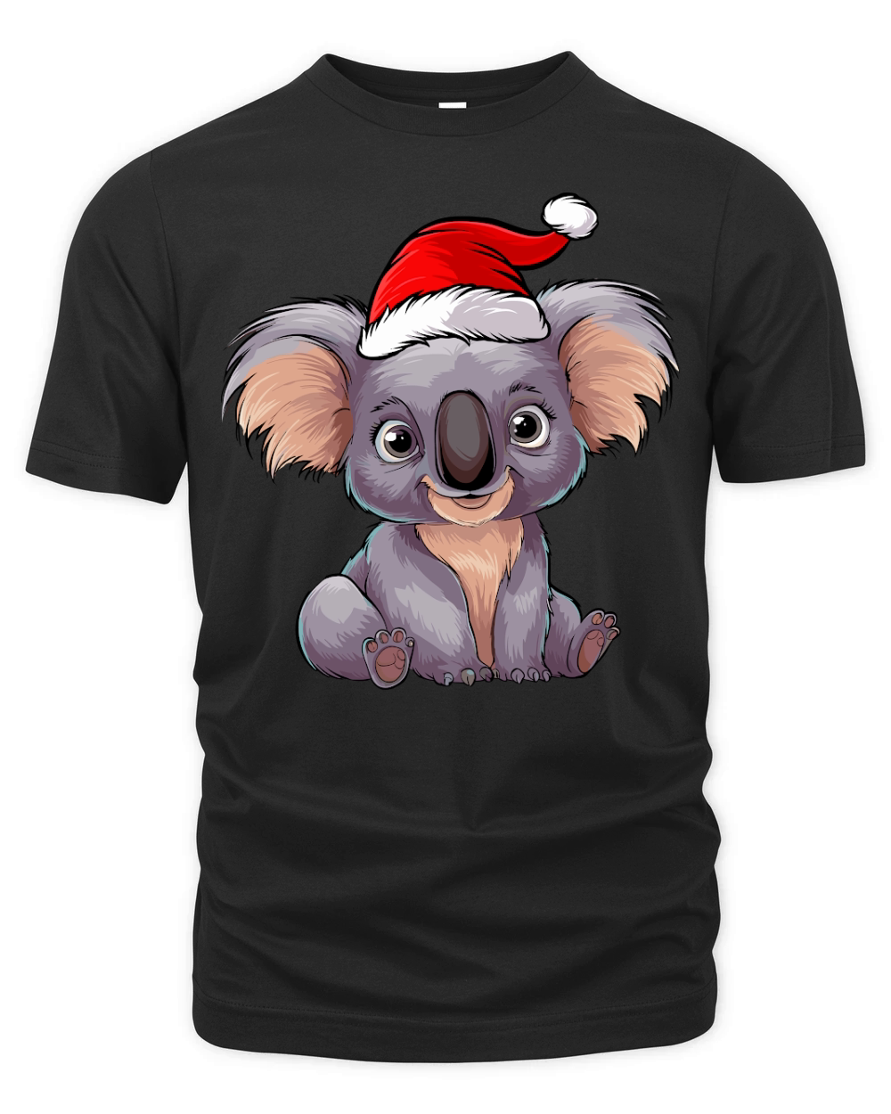 adorable koala wearing santa hat 3 Organic Unisex T-shirt