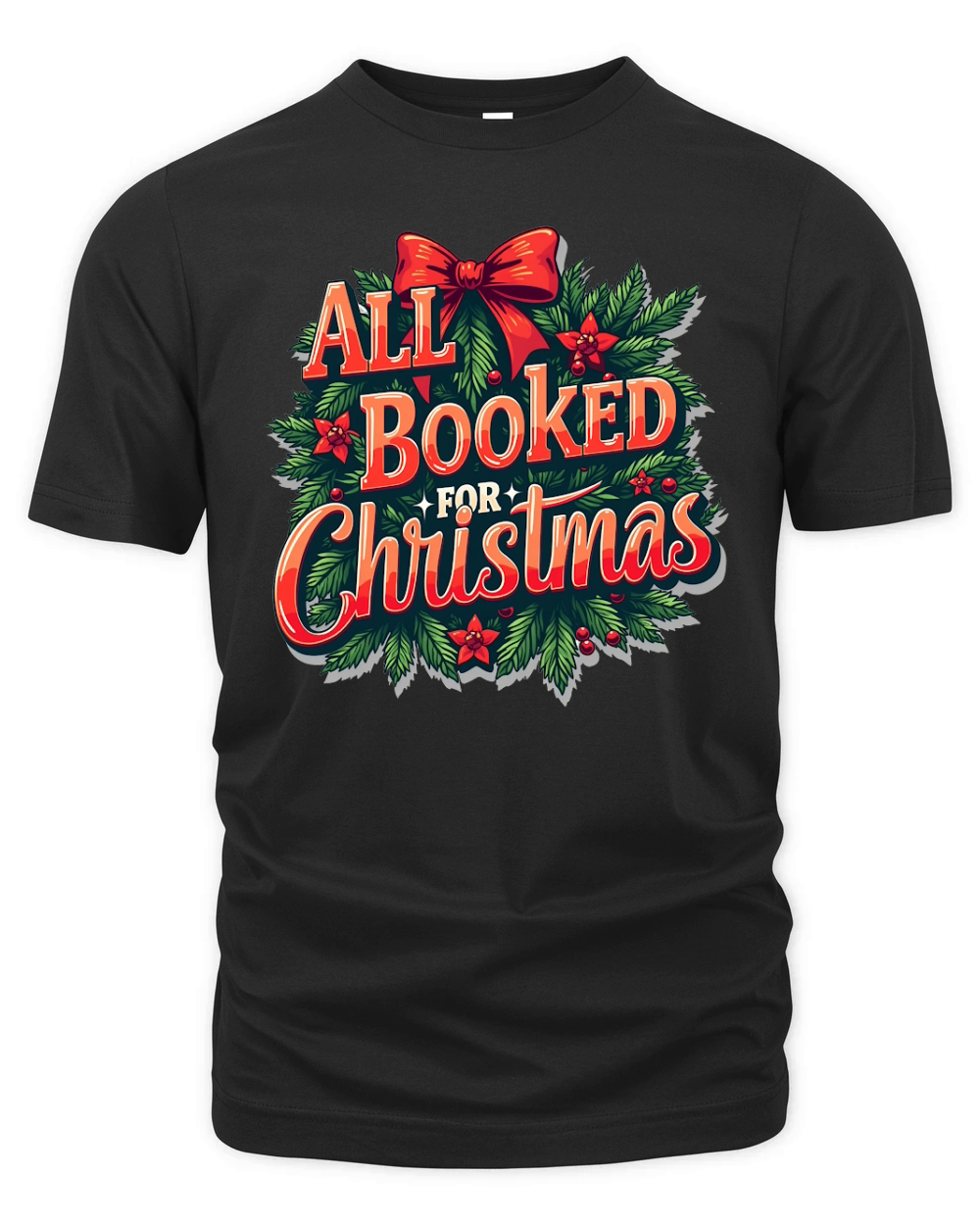 All Booked For Christmas Organic Unisex T-shirt