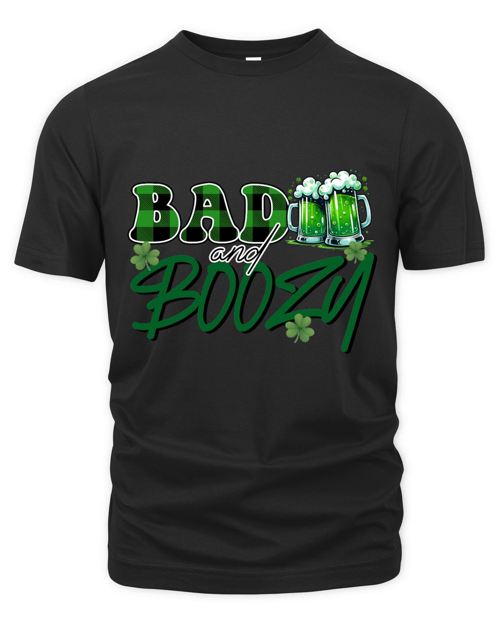 Bad and Boozy St Patricks Organic Unisex T-shirt
