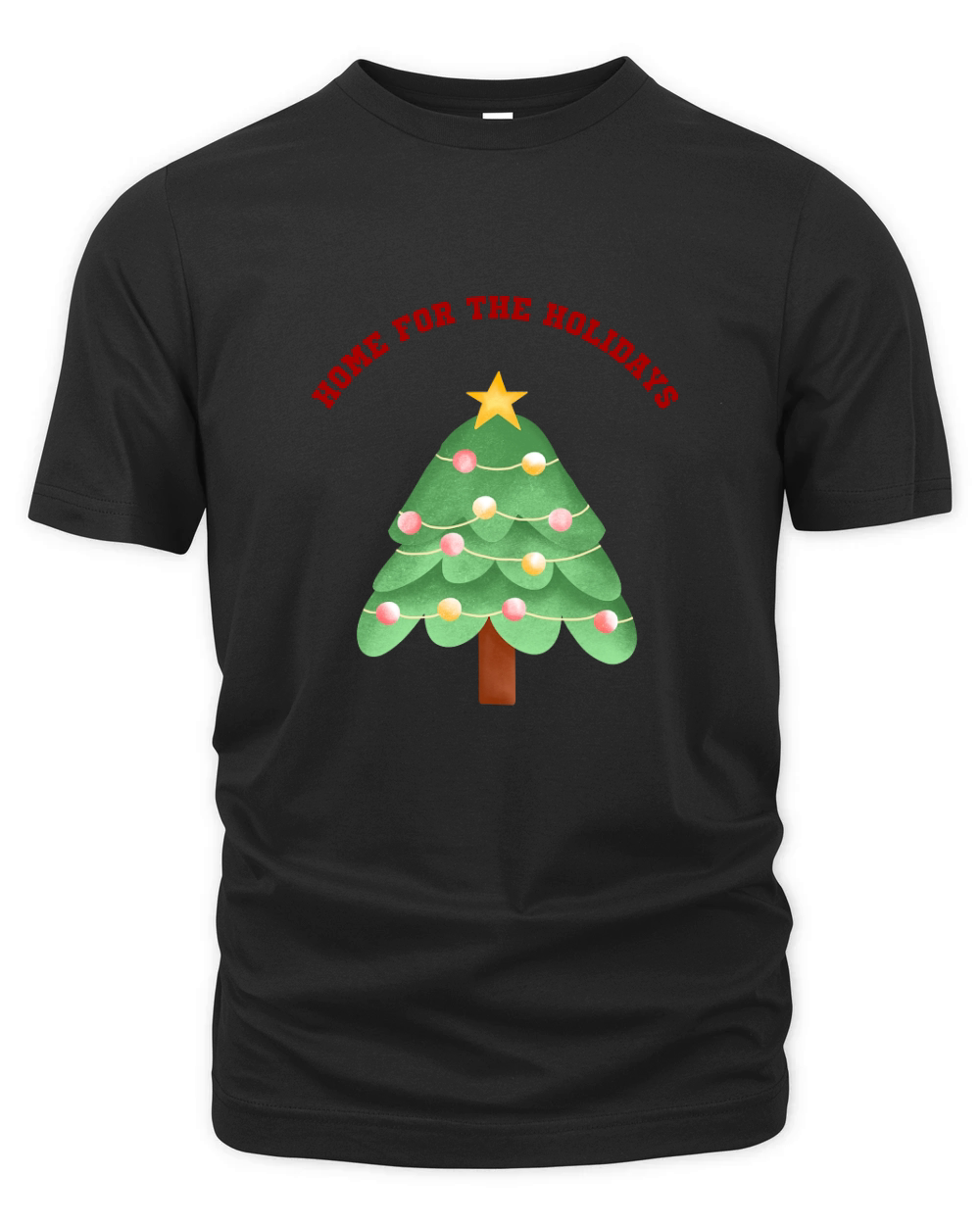 Home for the Holidays Christmas tree 6 Organic Unisex T-shirt
