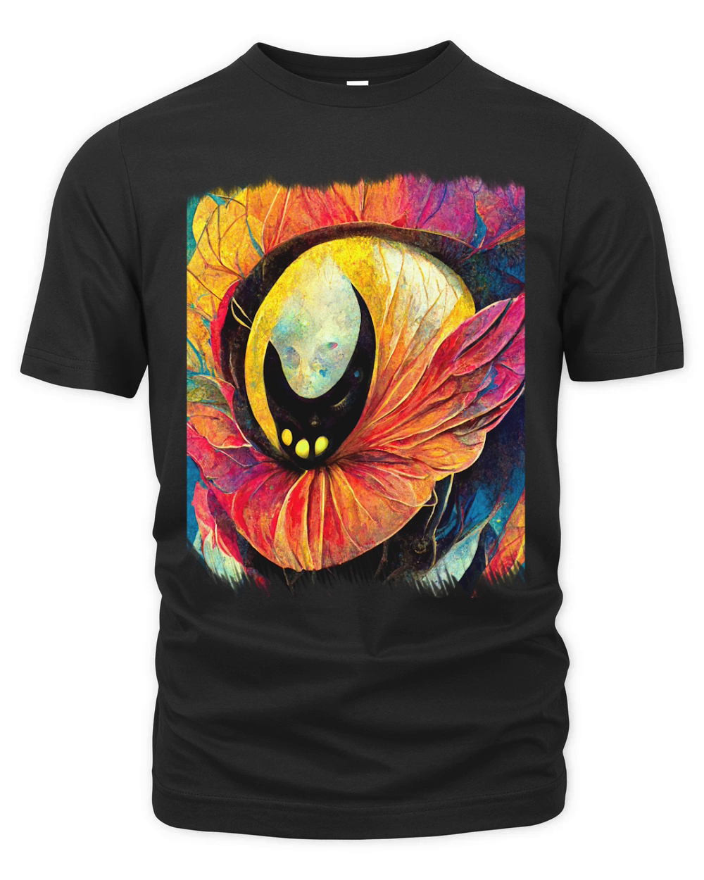 Vintage Alien Flower Art Organic Unisex T-shirt