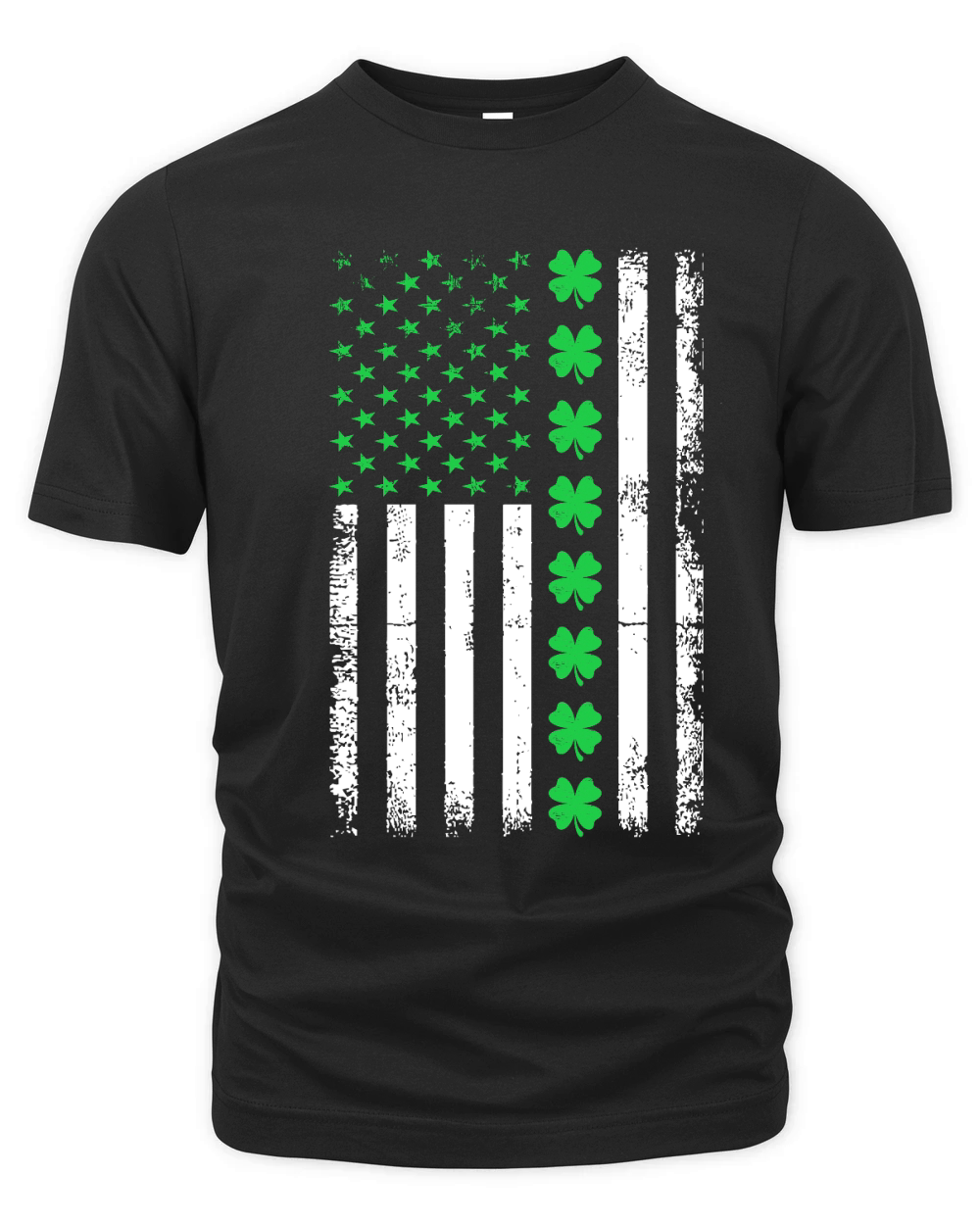 Vintage American Flag St. Patricks Day 2 Organic Unisex T-shirt