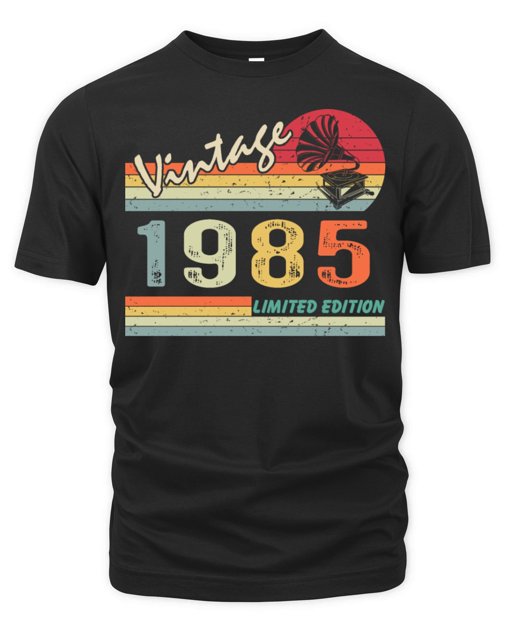 Vintage Gramophone 37th birthday 1985 37 years old Organic Unisex T-shirt