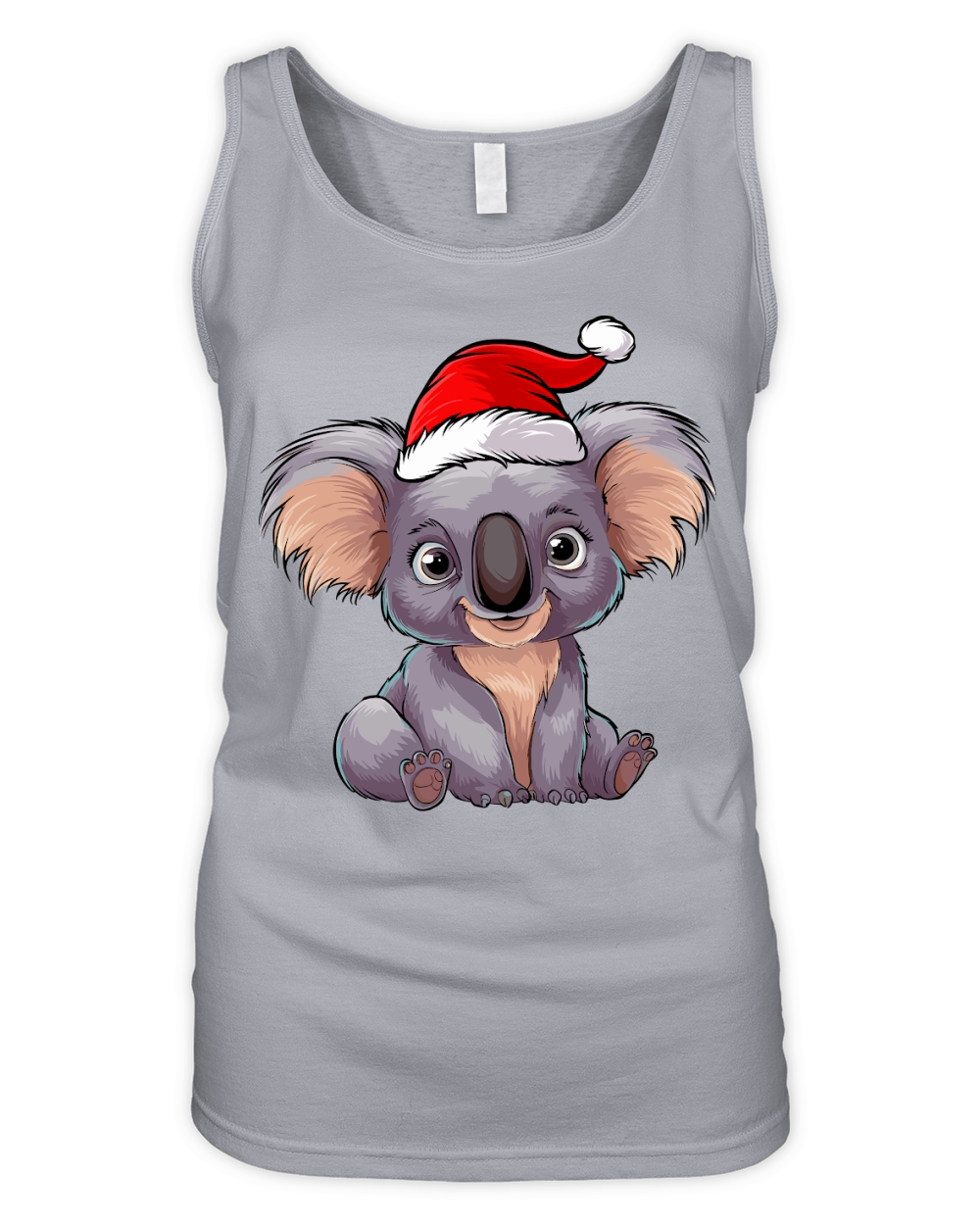 adorable koala wearing santa hat 3 Organic Women's Tank Top